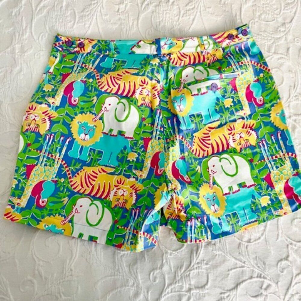 NWT Key West Animal Print High Waisted Shorts Size 12 - Picture 2 of 8